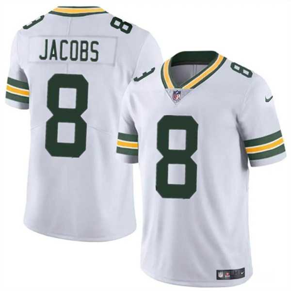 Men & Women & Youth Green Bay Packers #8 Josh Jacobs White Vapor Limited Football Stitched Jersey->detroit lions->NFL Jersey